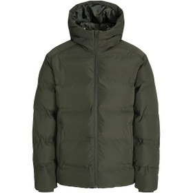 Resim Erkek Jack & Jones Jjesoho Kapüşonlu Puffer Mont Siyah, Yüksek Kalite, Fermuarlı, Uzun Kollu, Kışlık Şişme Mont Yeşil 