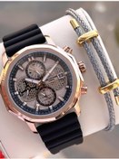 Resim Lee Cooper İtalyan Tasarım Bileklik Hediyeli Silikon Kordon 5 Atm Erkek Kol Saati Elc.08238.472 Rose Gold 