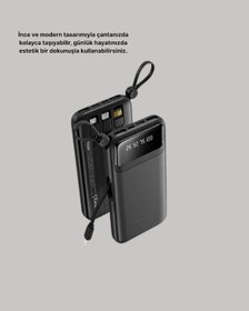 Resim Taşınabilir 20.000 Mah Hızlı Şarj Powerbank 4 Çıkışlı Çoklu 