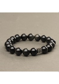 Resim Obsidyen Doğal Taş Bileklik 10 Mm Ruh Temizliği Renkli 