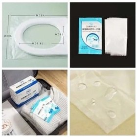 Resim 50 Adet Tek Kullanımlık Klozet Örtüsü - Hijyenik Ve Pratik Açık Bej 