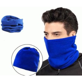 Resim Xnews Mavi Renkli Bere Terletmez Kumaşlı Unisex Polar Bere Boyunluk- 