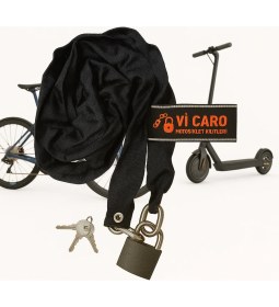 Resim 6 mm Kalınlık 1,20 Metre Uzunluk Bisiklet Kilidi E Scooter Kilidi Motor Kilidi Motorsiklet Kilidi 