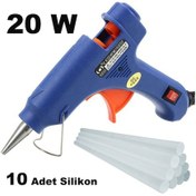 Resim 20 Watt Sıcak Silikon Tabancası + 10 Adet Mum Silikon 