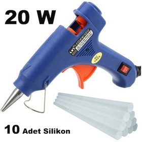 Resim 20 Watt Sıcak Silikon Tabancası + 10 Adet Mum Silikon 