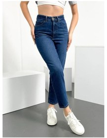 Resim Ahmetkoccollection Kadın Mom Jean Pantolon Kot Rengi Kot Pantolon 