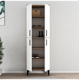 Resim Ferniso Mobilya 4 Kapak 6 Bölmeli Ayakkabılık Ud-beyaz Beyaz 