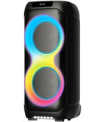 Resim Zore Lt-2131 Dijital Led Göstergeli Mikrofonlu Rgb Tws Çift 8 İnç Stereo Bass Kablosuz Karaoke Hopar 