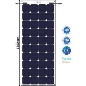 Resim FleXa 150 Watt Esnek Güneş Paneli FX-150 Siyah 