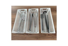 Resim Feyza Design 6'lı Beyaz Kaşıklık Seti Mutfak Düzenleyici Organizer 