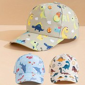 Resim 1 adet Erkek Çocuk Dinozor & Köpekbalığı Parkı Beyzbol Şapkası - Nefes Alabilen Polyester, Ayarlanabilir Toka, Renkli Karikatür Baskı Günlük Kıyafet & Güneş Koruma için, Okul Günü Şapkası|Karikatür Dinozor Şapka|Ayarlanabilir Gençler Şapkası 