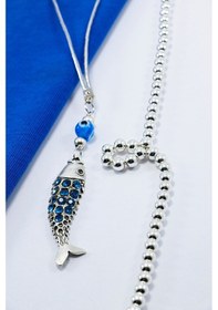 Resim Turkuaz Parlak Taşlı Balık Turkuaz Cam Nazar Boncuğuaraba Dikiz A 