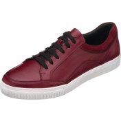 Resim Costo Shoes Kadir-02 Bordo Dana Derisi Büyük Numara Erkek Spor Ayakkabısı Rahat Geniş Kalıp Şık 