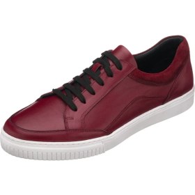 Resim Costo Shoes Kadir-02 Bordo Dana Derisi Büyük Numara Erkek Spor Ayakkabısı Rahat Geniş Kalıp Şık 