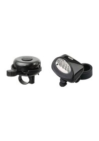 Resim BİSİKLET ZİL & ARKA FLAŞÖR FONKSİYONEL ( 2 Lİ SET) Siyah 