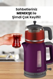 Resim GoldMaster Menekşe Elektrikli Mutfak Çeyiz Seti 4 Lü Evlilik Paketi GM7702 