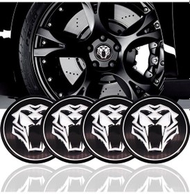 Resim 4 X Kaplan Kafası Araba Direksiyon Lastik Tekerlek Merkezi Araba Etiket Jant Kapağı Amblem Rozet Çıkartmaları Sembol 