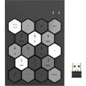 Resim Kablosuz Sayısal Tuş Takımı 18 Tuşları Numarası Pad Numpad Dizüstü Pc Siyah Karışık Için 