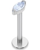 Resim İherag23 Astm F136 Titanyum Piercing Küpe, Dudak, Kulak, Burun Ve Göbek İçin, Cz Süslemeli, Daith Ve Tragus Uyumlu Açık Sarı Altın Renk Green 