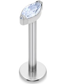 Resim İherag23 Astm F136 Titanyum Piercing Küpe, Dudak, Kulak, Burun Ve Göbek İçin, Cz Süslemeli, Daith Ve Tragus Uyumlu Açık Sarı Altın Renk Green 