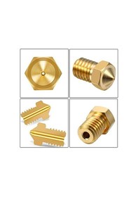 Resim Koodmax 5 Adet 3d Yazıcı Extruder M6 1.75mm / 0.5mm V5 - V6 Pirinç Nozzle Baskı Kafası 