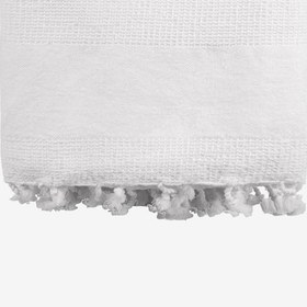 Resim Stone Taşlama Yıkamalı Gofre Peştemal Beyaz - Beyaz / 85X160 