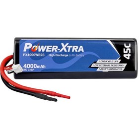 Resim Power-Xtra PX4000WB 7.4V 2S1P 4000 mAh (45C) Li-Polymer Pil 