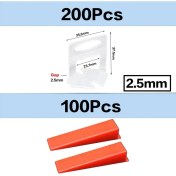 Resim Mingjin Shop 1 2,5 mm 200C 100W Tarzı Plastik Seramik Karo Tesviye Sistemi Klipsleri + Takozlar Fayans Zemin Duvar Carrelage Aletler Paspayı Bulucu Tesviye Aracı (Yurt Dışından) 