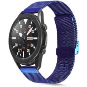 Resim Huawei Honor Magic 2 46mm Uyumlu KRD-45 22mm Metal Zore Kordon-Mavi 