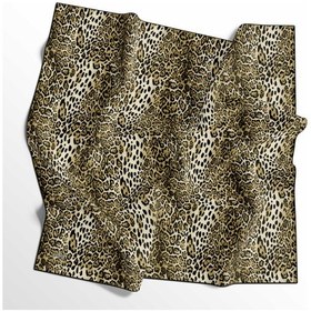 Resim İpekal Leopar Desenli Soft Pamuk Eşarp - 04485 - 90 X 90 / Krem Krem 