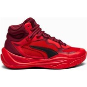 Resim Puma Playmaker Pro Mid Jr Kırmızı Unisex Basketbol Ayakkabısı 37833013 Kırmızı 
