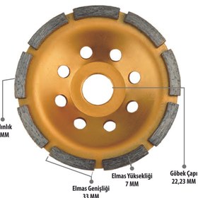 Resim Eratool ELMAS YÜZEY TEMİZLEME TEK SIRA 180YT ERA50345 DANDOO 