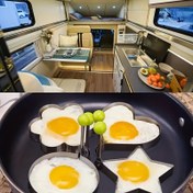 Resim 5 Parça Paslanmaz Çelik Pankek Kalıbı Seti, Yumurta Pişirme Aleti, Karavan Mutfak Aksesuarları 