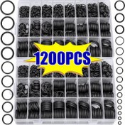 Resim 1200 Nitril Kauçuk O-Ring Kiti, 24 Özellik, Daire Çapraz, Sentetik Kauçuk Gasket Kombinasyonu, Isı ve Yağ Direnci, Yüksek Basınçlı Temizleme Makineleri, Borular, Hava ve Gaz Mühürleri, Endüstriyel Hidrolik, Pnömatik ve Su için Uygun 