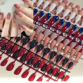 Resim 120 adet Karışık Renkli Badem Şekilli Giyilebilir Tırnak Uçları - Kısa, Tam Kapsama, Pastel ve Nötr Tonlarda Parlak Basınlı Sahte Tırnaklar, Tekrar Kullanılabilir ve Günlük Kullanım, Tatiller ve Partiler için Kolay Kullanım, Anneler Günü Hediyesi için ve Kadınlar İçin, Tırnak Aksesuarları, Parti Tırnakları, Basınlı Tırnaklar, Parlak Bitişli Tırnaklar 