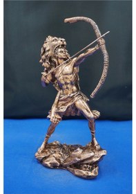 Resim Herkül Antik Yunan Kahramanı Heykeli- 27 Cm Herakles Biblo Ev Ofis Hediyelik Bakır 