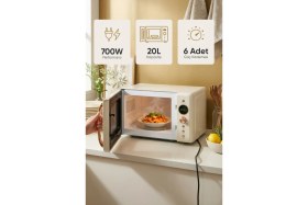 Resim Fressi Minetta 20 Litre Krem Mikrodalga Fırın FR-MW207 