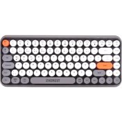Resim Everest Kb-89 Cıtrus Daktilo Tuşlu Gri Wireless 2.4g + Bluetooth Çoklu Cihaz Bağlantılı Kablosuz Mini Q Multimedia Klavye 