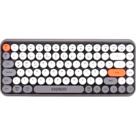 Resim Everest Kb-89 Cıtrus Daktilo Tuşlu Gri Wireless 2.4g + Bluetooth Çoklu Cihaz Bağlantılı Kablosuz Mini Q Multimedia Klavye 