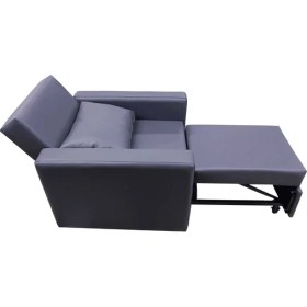 Resim Ofisel Refakatçi Koltuğu Ayak Uzatmalı Gri Renk 