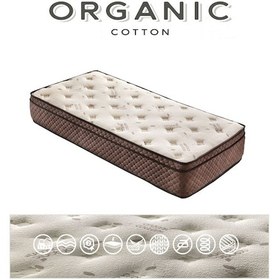 Resim Babyhopeankara Heyner 130X190 Organic Cotton Pedli Ortopedik Yaylı Yatak 130*190 