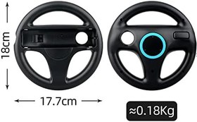 Resim OSTENT Mario Kart Yarış Oyunları Direksiyon Nintendo Wii Uzaktan Kumanda için Uyumlu, Renk Siyah 