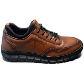 Resim Voyager 5470 Erkek Hakiki Deri Sneaker Ayakkabı - Taba - 40 Taba 
