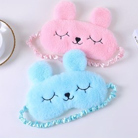 Resim Yumuşacık Dokunuşa Sahip Peluş Uyku Maskesi, Tüm Açık Bej Türlere Uygundur, Uyku ve Seyahat Aksesuarları İçin İdeal 