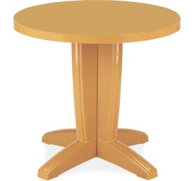 Resim Papatya Bravo Masa Plastik Bahçe Masası Teak Yuvarlak 80 cm 