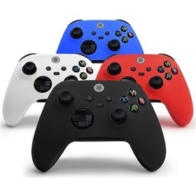 Resim Xbox Series X / S İçin Kaymaz Silikon Gamepad Koruyucu Kapak Beyaz 