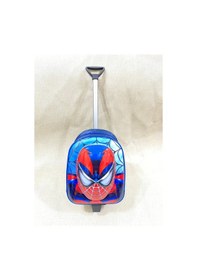 Resim Spiderman Erkek Çocuk Kırmızı Çekçekli Anaokulu Sırt Çantası 3-6 