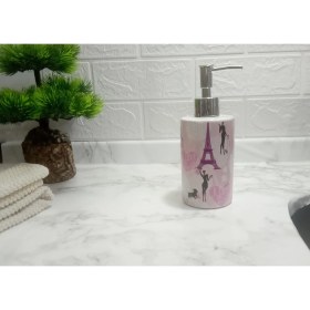 Resim Bosphorus Sıvı Sabunluk Pariste Alışveriş Yapan Kız Desenli Banyo Aksesuarı 