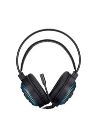 Resim Hp Dhe-8001u Mavi Led Aydınlatmalı Mikrofonlu Ses Kontrollü Gaming Usb Siyah Başüstü Kulaklık 