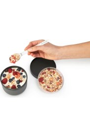 Resim Brabantia Make Take Dark Grey Plastik Yemek Taşıma Kasesi 500ML 